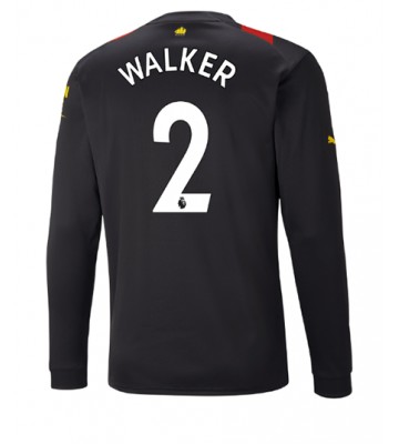 Manchester City Kyle Walker #2 Bortatröja 2022-23 Långa ärmar